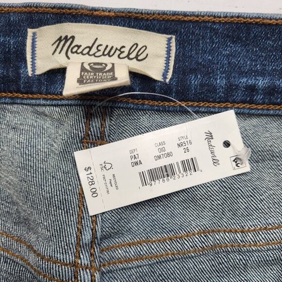Madewell Stovepipe Jeans Dark Deming Wash Mid Rise Slim Straight Stretch 26 - Picture 9 of 11